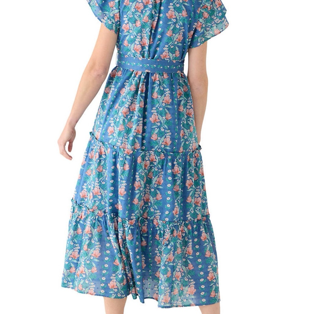 Crown & Ivy Plus Size Flutter Sleeve Belted Maxi Dress - Picture 2 of 3